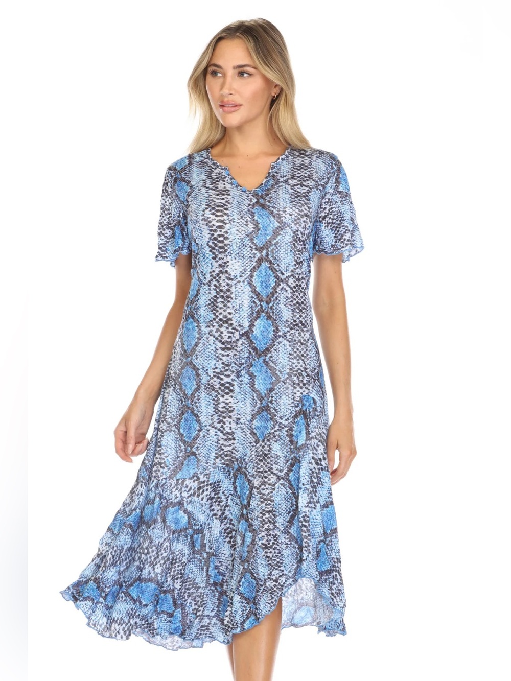 Carine NWT Blue Print Vivian Dress Sz XL